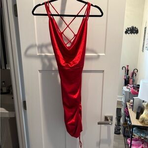 Windsor Red Satin Dress